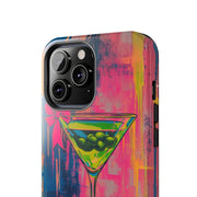 Neon Martini Pop Art Tough Phone Case Printify
