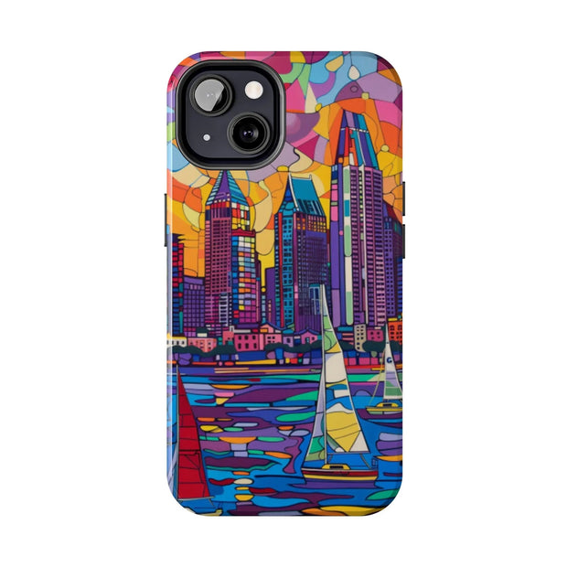 San Diego Skyline Pop Art Tough Phone Case LavenderCeleste
