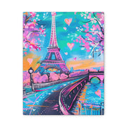 Pink Paris Eiffel Tower Dreamy Matte Canvas Art LavenderCeleste
