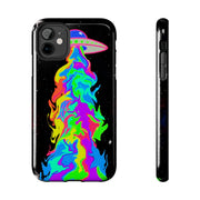 Psychedelic Neon UFO Abduction Tough Phone Case LavenderCeleste