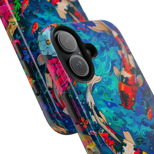 Vibrant Koi Pond Pop Art Tough Phone Case