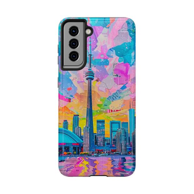 Toronto Pop Art Collage Skyline Tough Phone Case LavenderCeleste