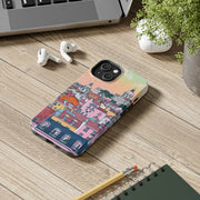 Lisbon Portugal Tough Phone Case – Pastel City Skyline Aesthetic