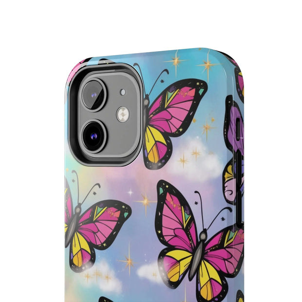 Retro Pop Art Butterfly Sky Tough Phone Case