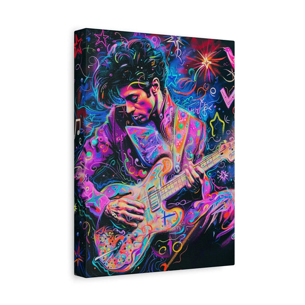 Electric Purple Guitar Legend Matte Canvas Art Printify