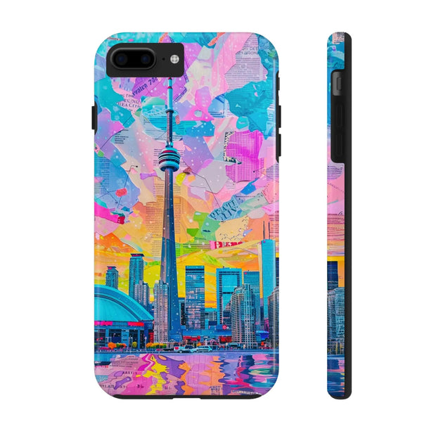 Toronto Pop Art Collage Skyline Tough Phone Case LavenderCeleste