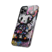 Goth Street Cat Pop Art Graffiti Tough Phone Case LavenderCeleste