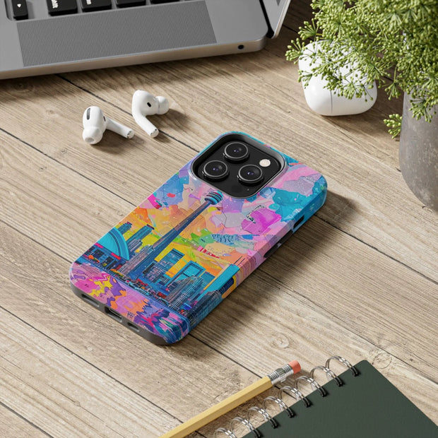Toronto Pop Art Collage Skyline Tough Phone Case LavenderCeleste