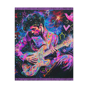 Electric Purple Guitar Legend Matte Canvas Art Printify