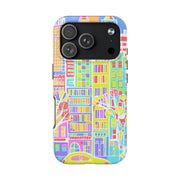 Upper East Side Pastel City Tough Phone Case LavenderCeleste