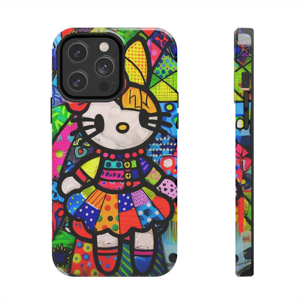 Pop Patchwork Kitty Tough Phone Case Printify