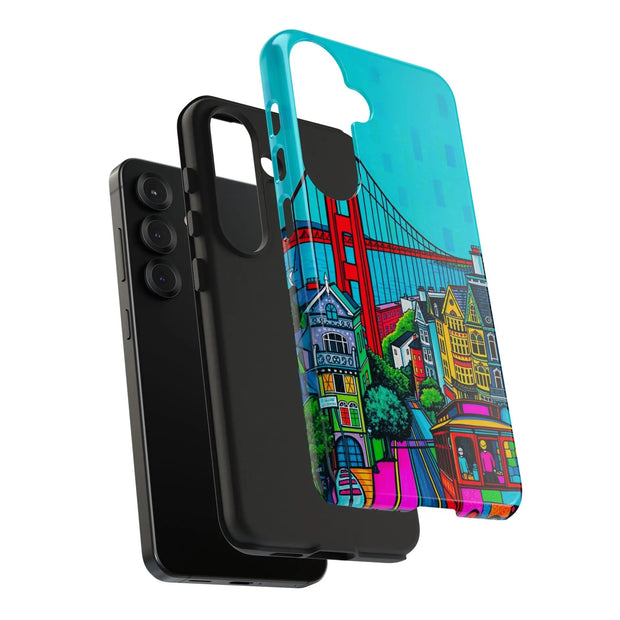 San Francisco Pop Art Colorful City Tough Phone Case LavenderCeleste