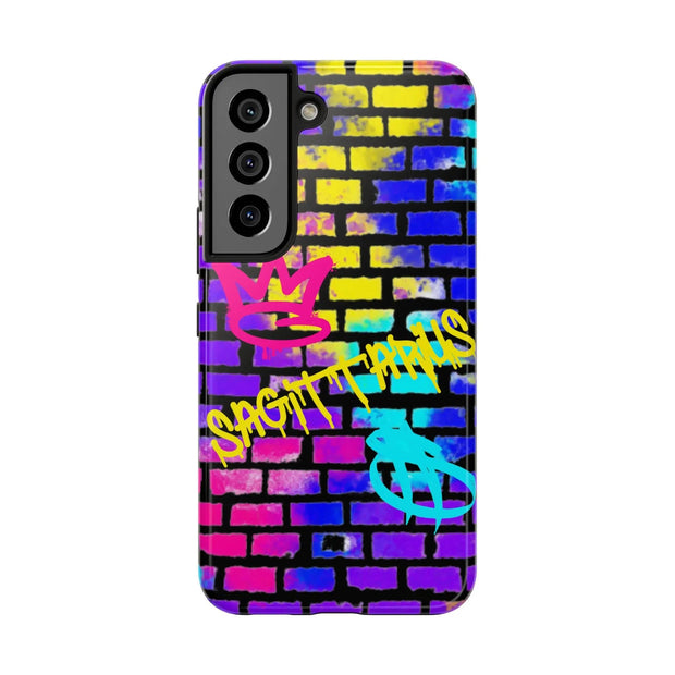 Sagittarius Graffiti Wall Zodiac Tough Phone Case LavenderCeleste
