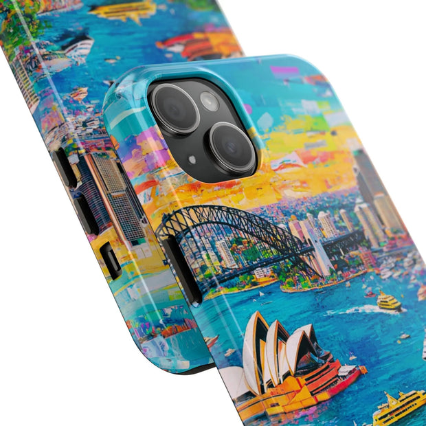 Sydney Collage Skyline Art Tough Phone Case LavenderCeleste