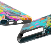 Rio de Janeiro Neon Pop Art Tough Phone Case LavenderCeleste