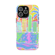 South Beach Miami Mosaic Art Tough Phone Case LavenderCeleste
