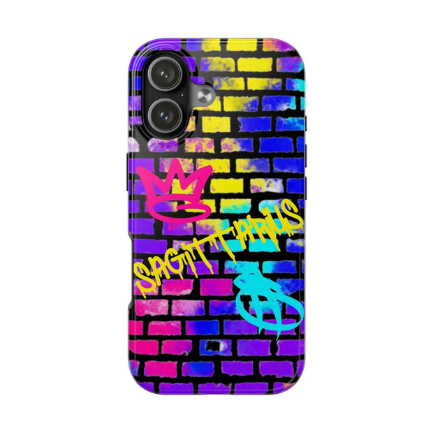 Sagittarius Graffiti Wall Zodiac Tough Phone Case LavenderCeleste