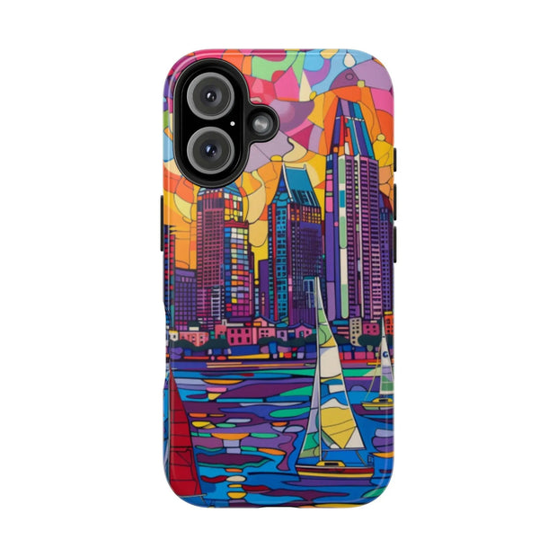 San Diego Skyline Pop Art Tough Phone Case LavenderCeleste