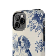Blue Toile Beagle Country Scenic Tough Phone Case LavenderCeleste