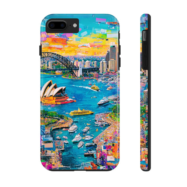 Sydney Collage Skyline Art Tough Phone Case LavenderCeleste