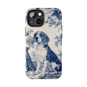 Blue Toile Beagle Country Scenic Tough Phone Case LavenderCeleste