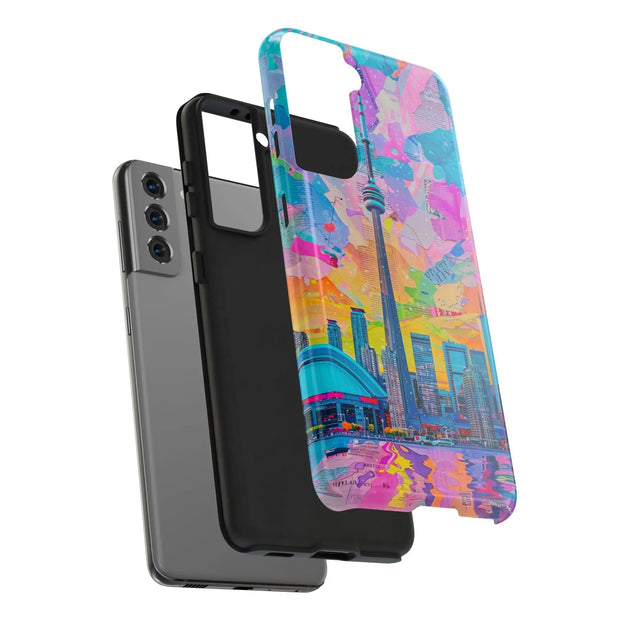 Toronto Pop Art Collage Skyline Tough Phone Case LavenderCeleste