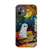 Lonely Ghost Tough Phone Case – Abstract Fall Park Bench Painting
