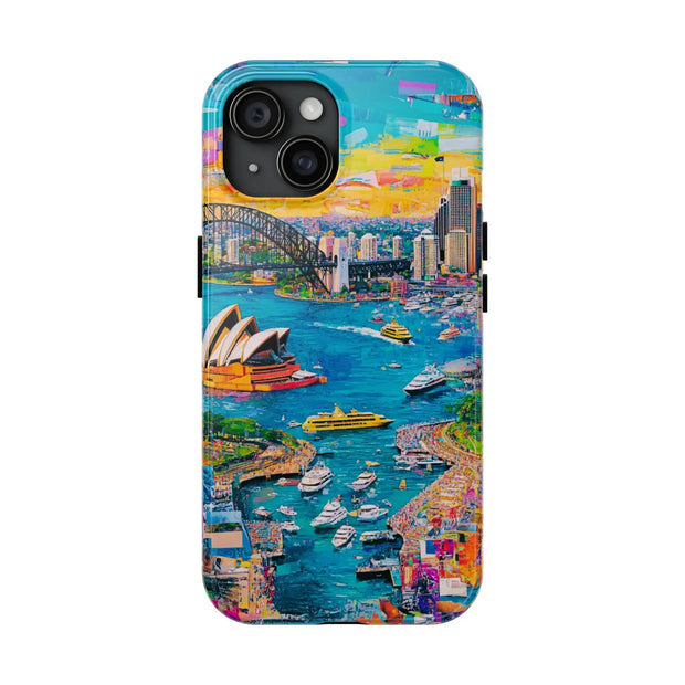 Sydney Collage Skyline Art Tough Phone Case LavenderCeleste