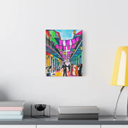 Vibrant New Orleans Jazz Street Matte Canvas – French Quarter Music Scene Printify