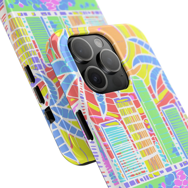 South Beach Miami Mosaic Art Tough Phone Case LavenderCeleste