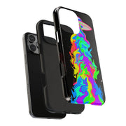Psychedelic Neon UFO Abduction Tough Phone Case LavenderCeleste