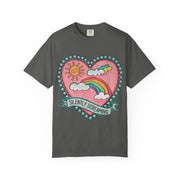 Silently Screaming Pastel Rainbow Comfort Colors Tee LavenderCeleste
