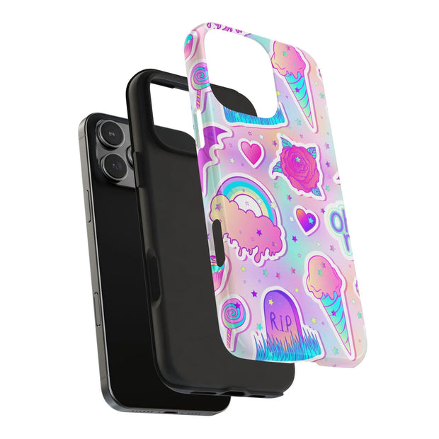 Pastel Goth Kawaii Graveyard Tough Phone Case LavenderCeleste