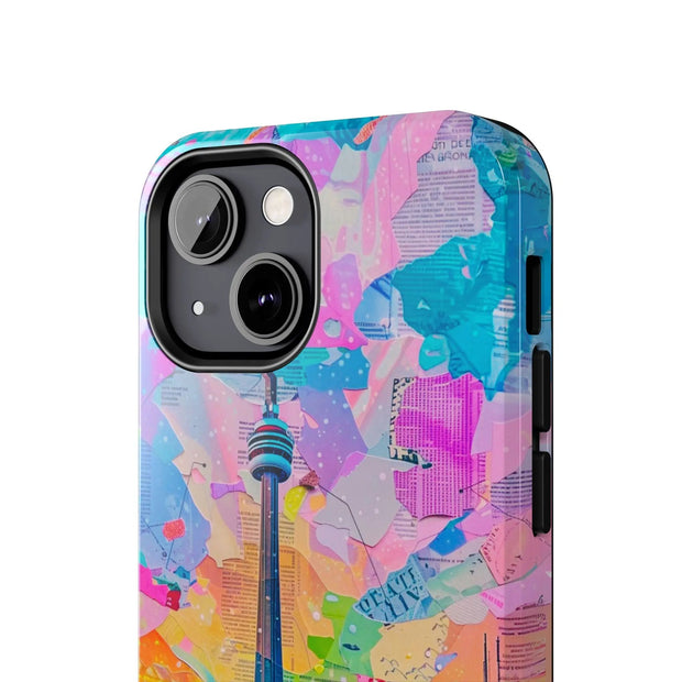 Toronto Pop Art Collage Skyline Tough Phone Case LavenderCeleste