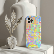 Upper East Side Pastel City Tough Phone Case LavenderCeleste