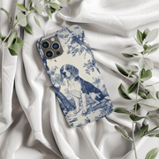 Blue Toile Beagle Country Scenic Tough Phone Case LavenderCeleste