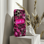 Hot Pink Glitter Neon “Fuck It” Tough Phone Case LavenderCeleste
