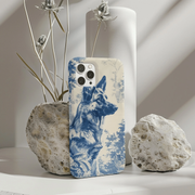 Blue Toile German Shepherd Scenic Tough Phone Case LavenderCeleste