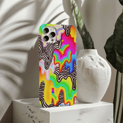Psychedelic Rainbow Drip Tough Phone Case LavenderCeleste