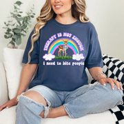 Therapy Is Not Enough I Need to Bite People Deer Comfort Colors T-Shirt Comfort Colors 1717