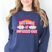 Cute Bundle of Unfocused Rage Funny Comfort Colors Sweatshirt Comfort Colors 1566