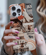 Western Cowboy Collage Retro Rodeo Aesthetic Tough Phone Case WOYC