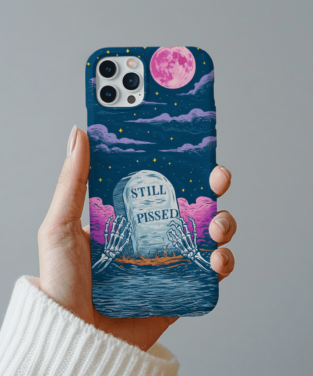 Still Pissed Pastel Goth Skeleton Moon Tough Phone Case WOYC