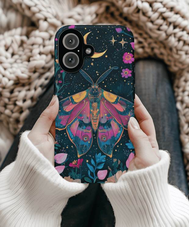 Mystical Moth Under Moon Tough Phone Case WOYC