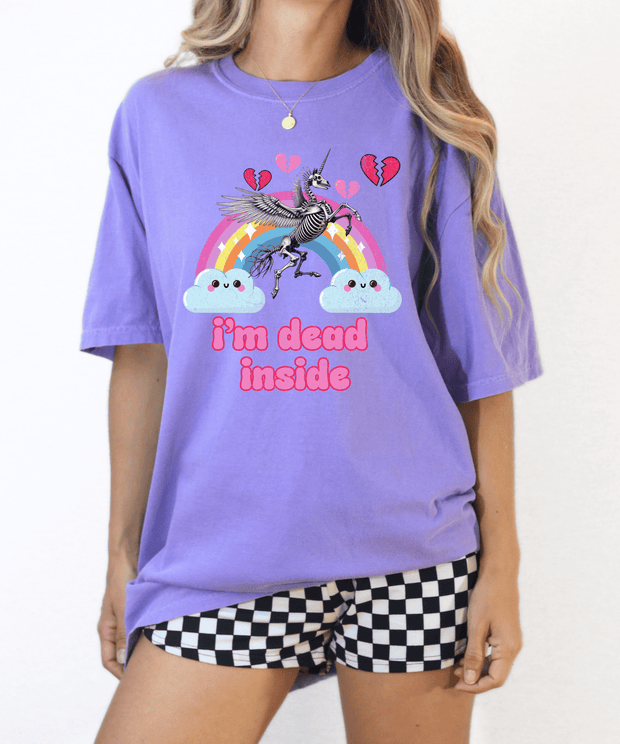 I’m Dead Inside Skeleton Unicorn Comfort Colors Tee Comfort Colors 1717