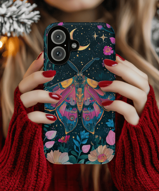 Mystical Moth Under Moon Tough Phone Case WOYC