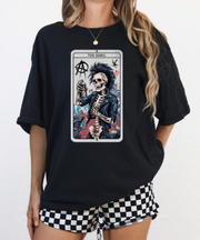 The Rebel Skeleton Tarot Punk Comfort Colors Tee LavenderCeleste