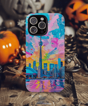 Toronto Pop Art Collage Skyline Tough Phone Case LavenderCeleste