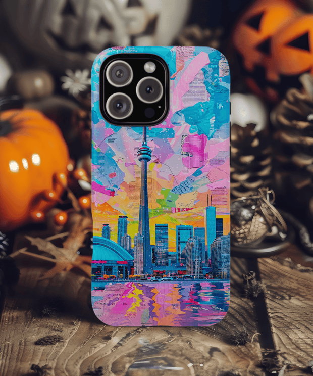 Toronto Pop Art Collage Skyline Tough Phone Case LavenderCeleste