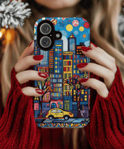 Upper Eastside NYC Pop Art Tough Phone Case LavenderCeleste